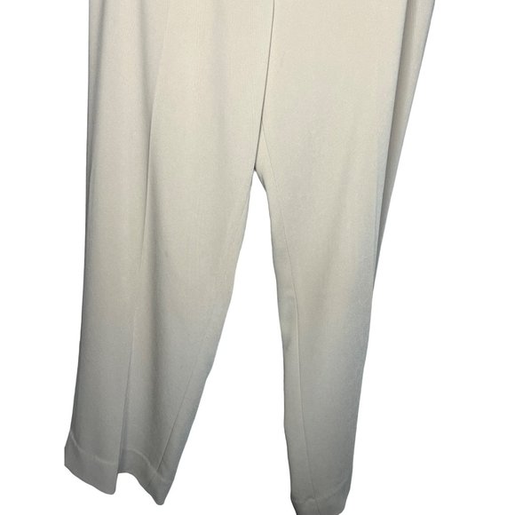 Jones New York dress pants size 10 beige fully lined wide leg zipper USA FLAW - Picture 4 of 16